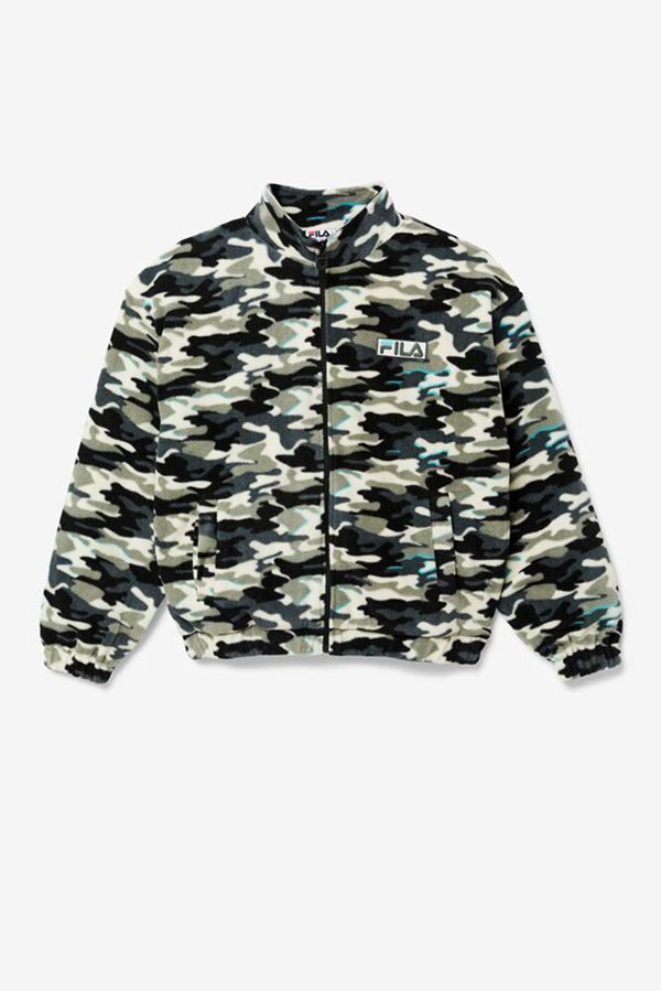 Jaquetas Fila Homem Pretas - Fila Frantry Camo Portugal Online,NGCE-35786